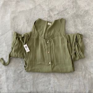 Wilfred mustard green midi dress